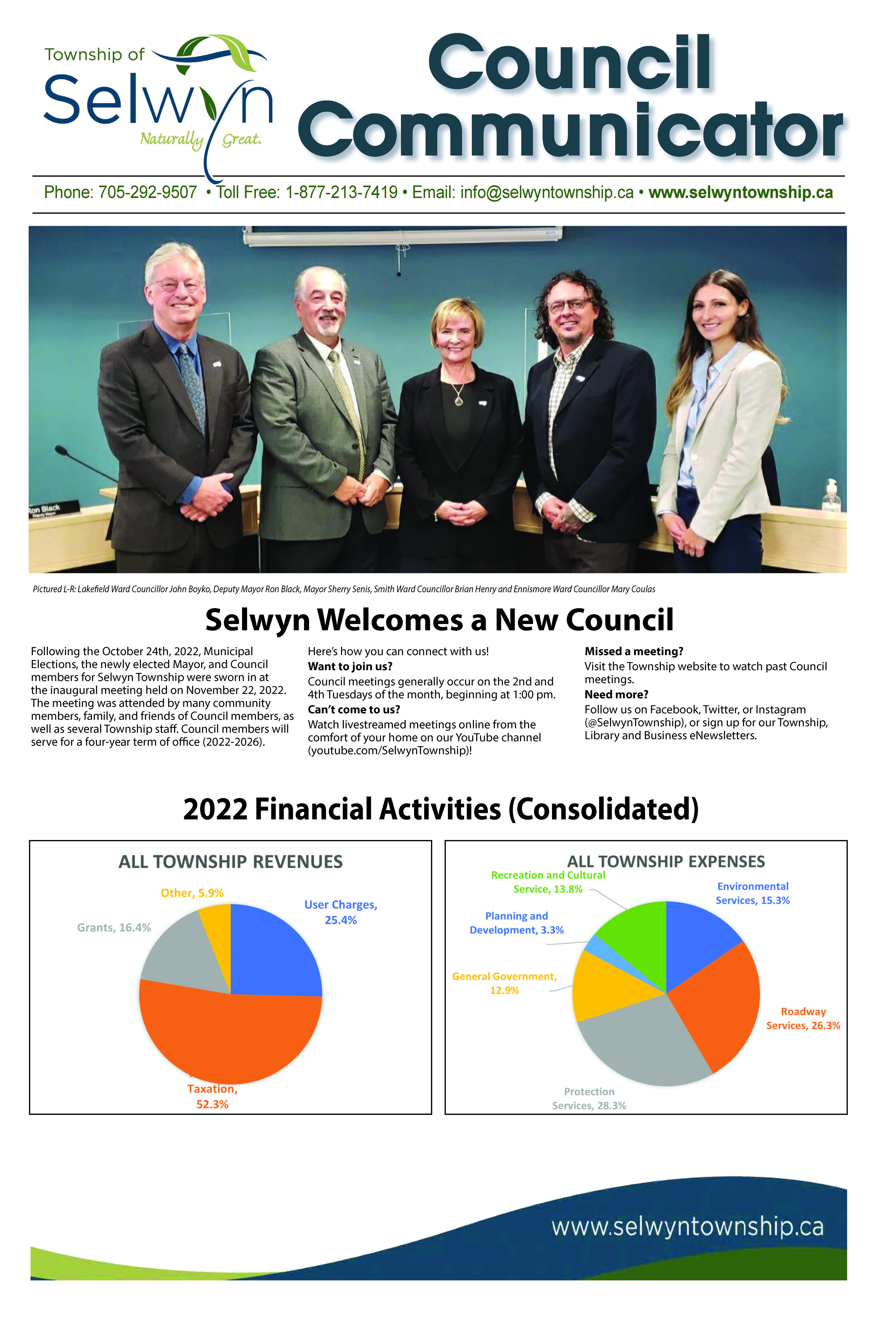 Front Cover of the Council Communicator