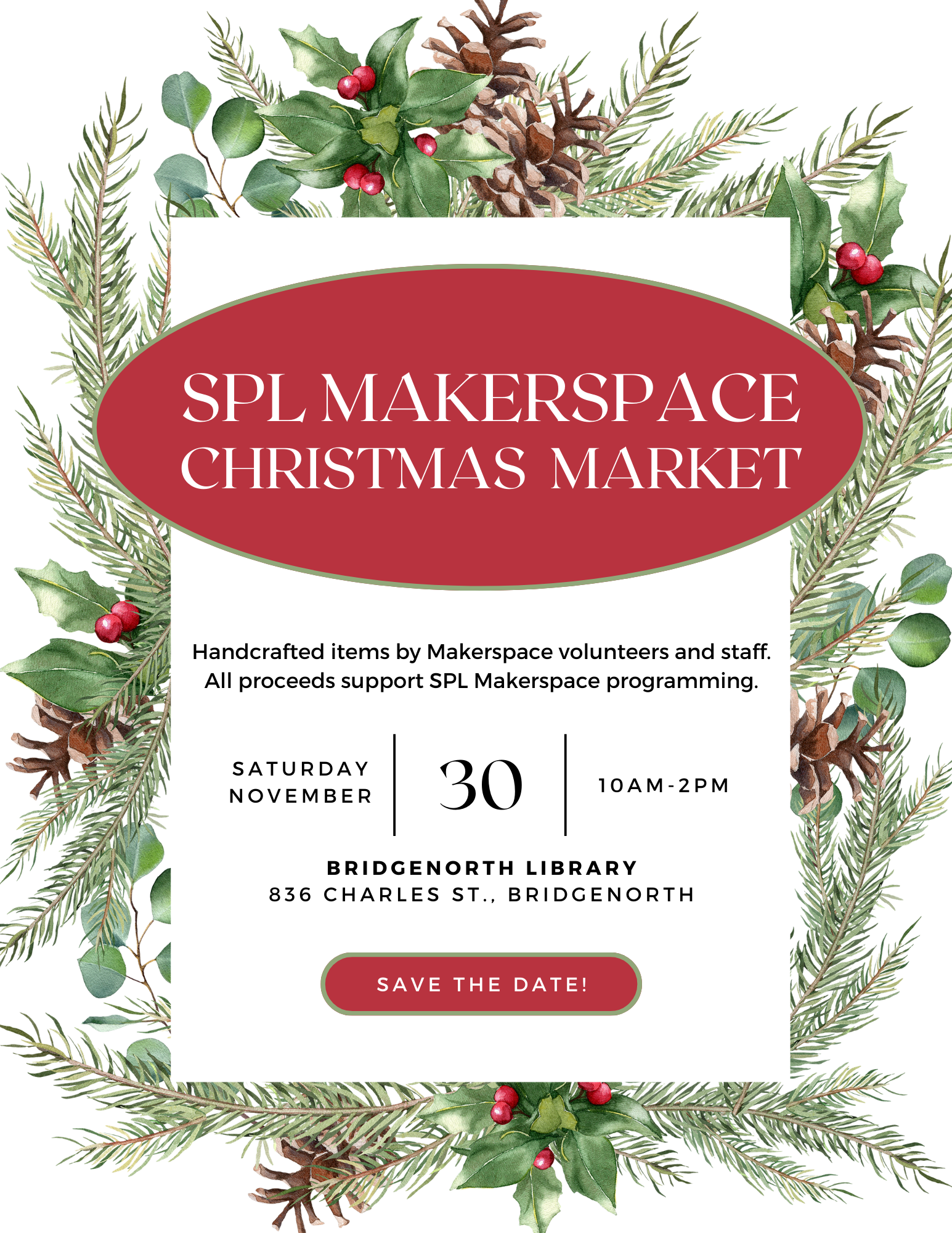 SPL Makerspace Christmas Market poster