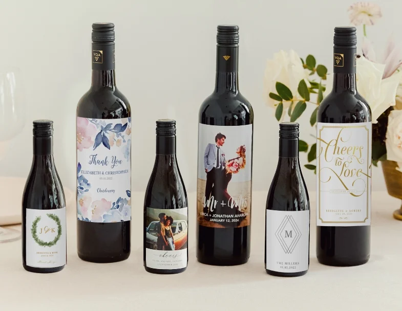 wine bottles with custom label